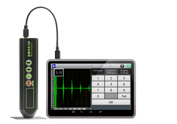 Мини ЭМА толщиномер EM2210